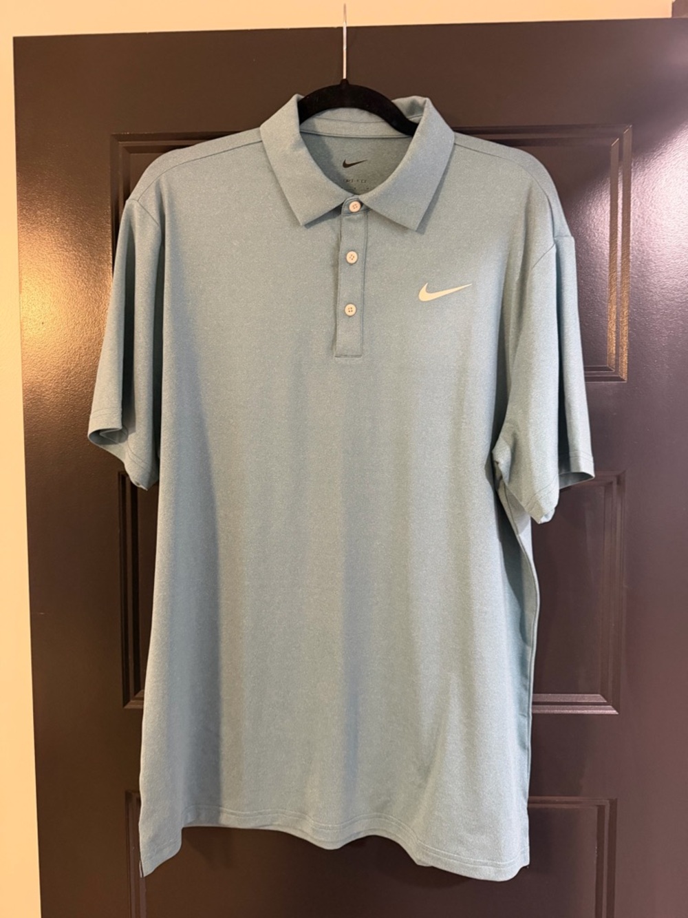 Nike Men’s Light Aqua Blue Dri-FIT Polo